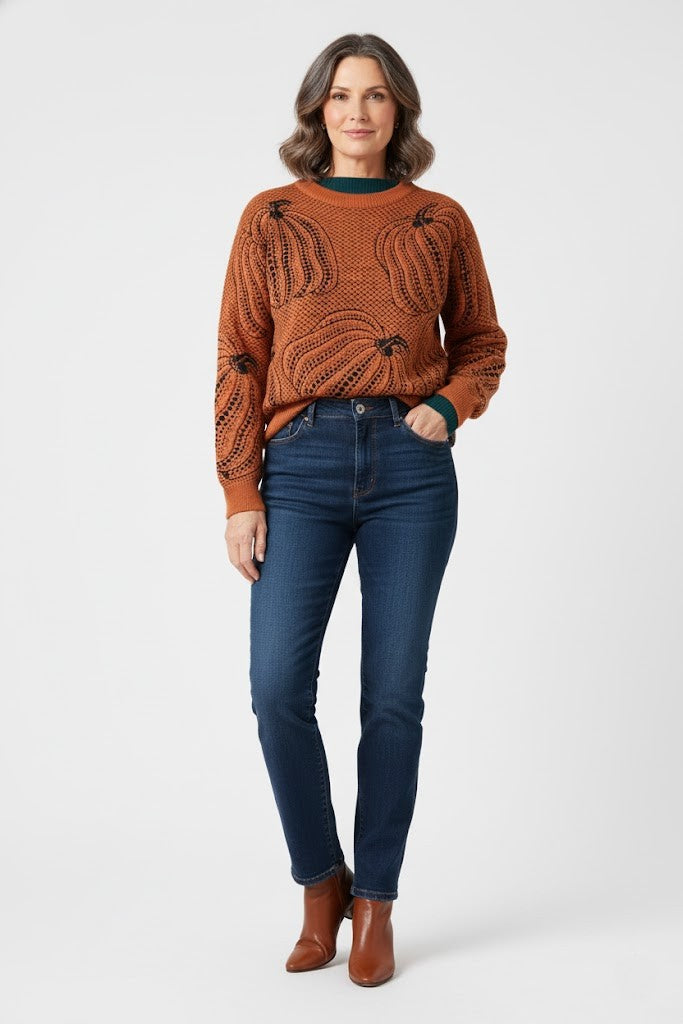 Pumpkin Knit Sweater