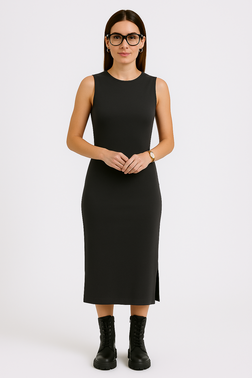 Megan Set with drop-shoulder Sweatshirt and Sleeveless Dress