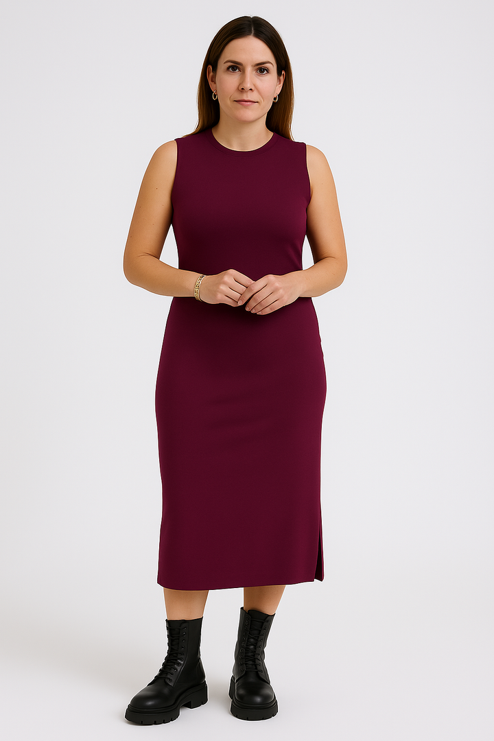 Megan Set with drop-shoulder Sweatshirt and Sleeveless Dress