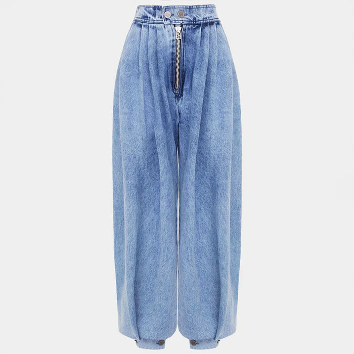 High Waist Denim Balloon Jeans