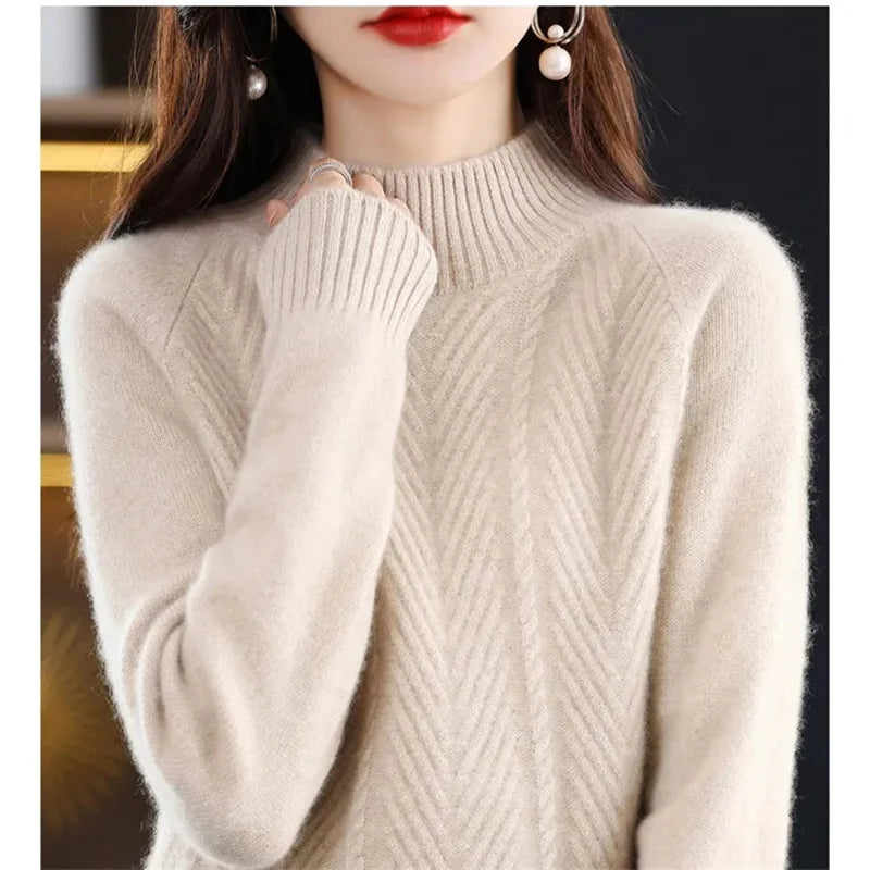 Eloise Cashmere Textured Knit Sweater