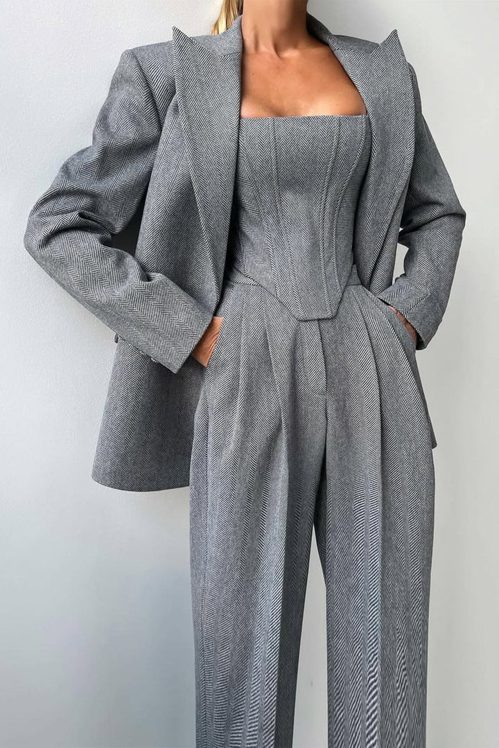 Dolce - Three-piece set with double-breasted blazer