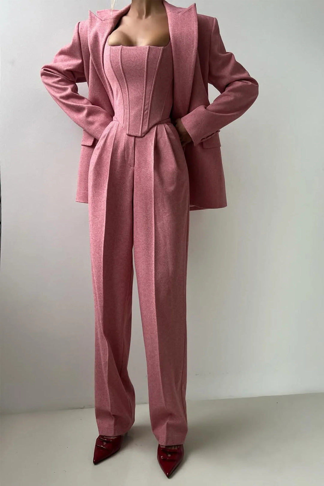 Dolce - Three-piece set with double-breasted blazer