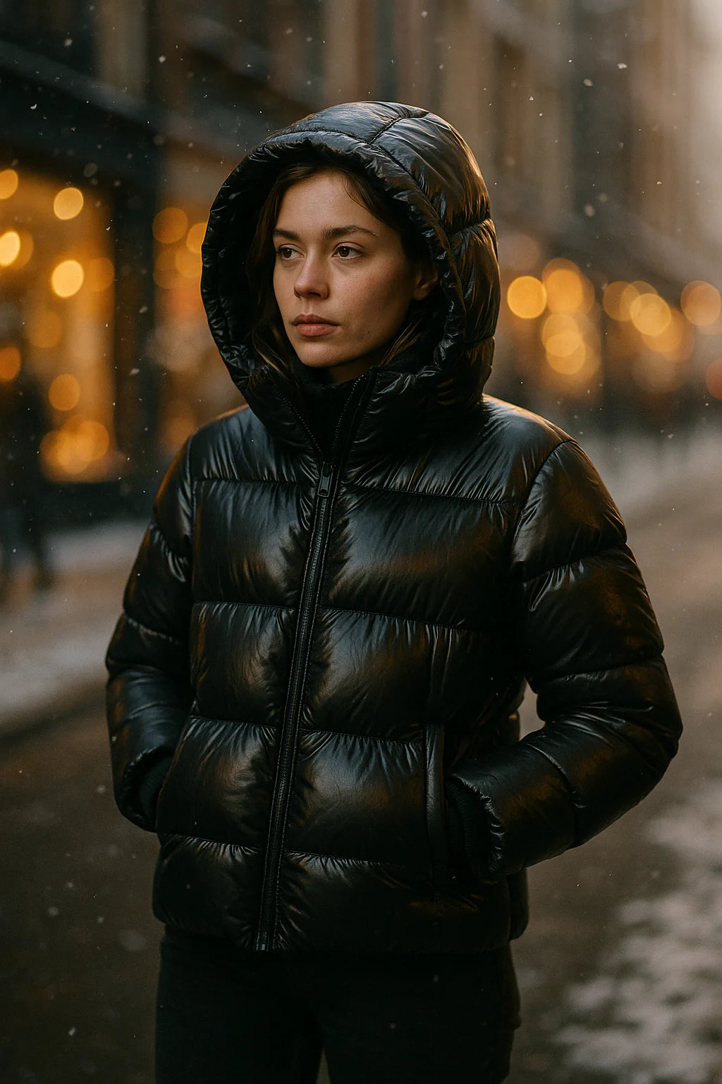 Puffer Jas | Winter jacket with shiny finish & lightweight insulation