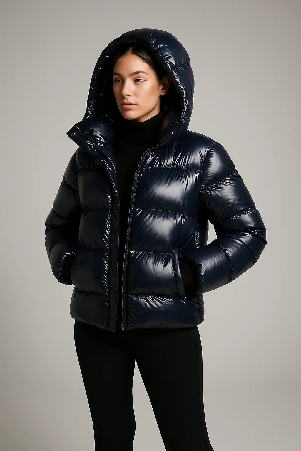 Puffer Jas | Winter jacket with shiny finish & lightweight insulation