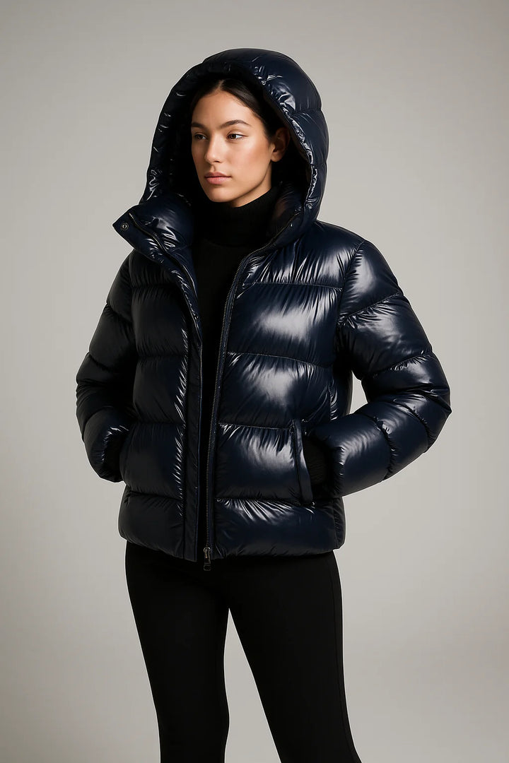 Puffer Jas | Winter jacket with shiny finish & lightweight insulation