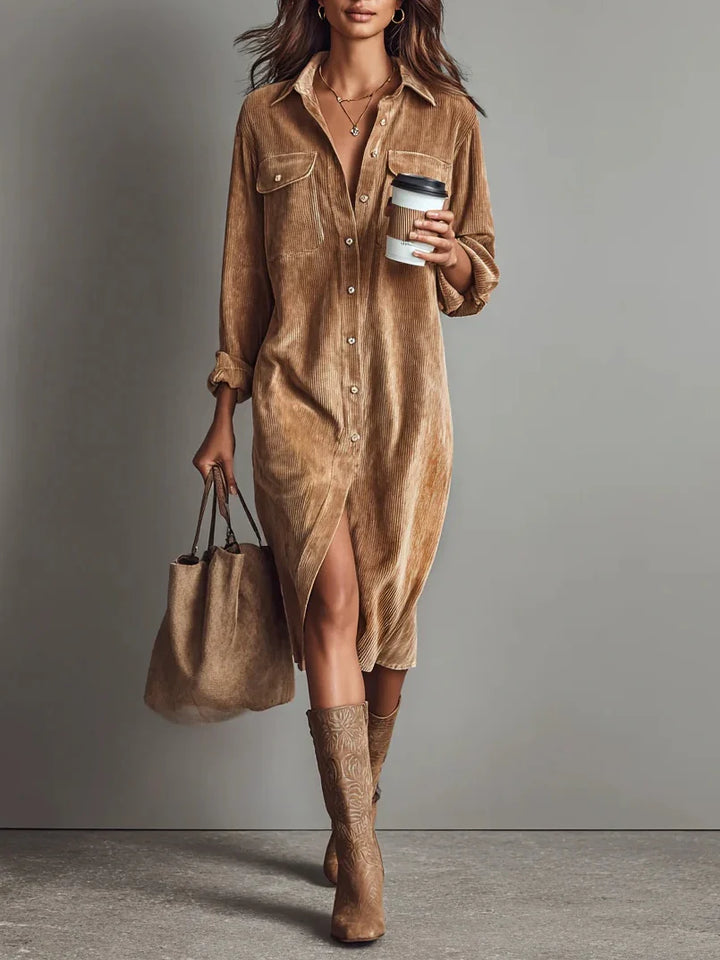 Soraya | Corduroy Shirt Dress