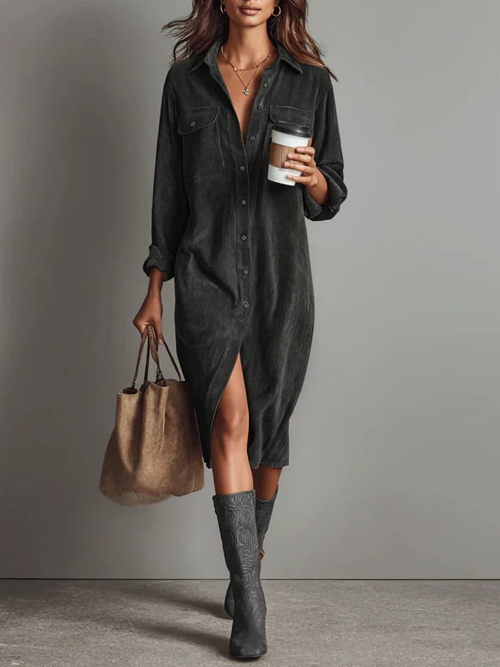 Soraya | Corduroy Shirt Dress