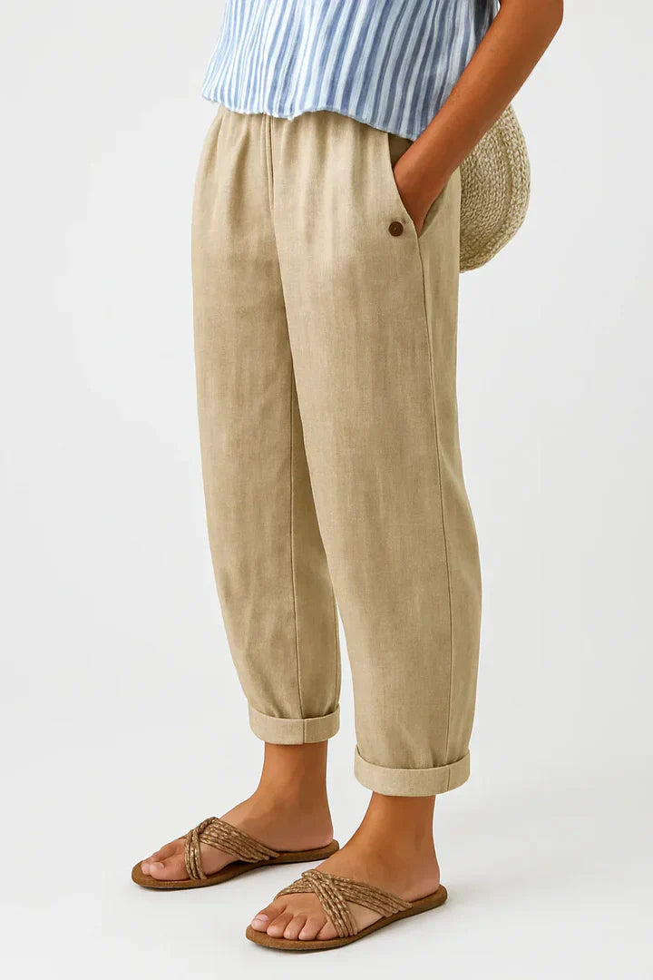 Alexia | Timeless Linen-Cotton Trousers