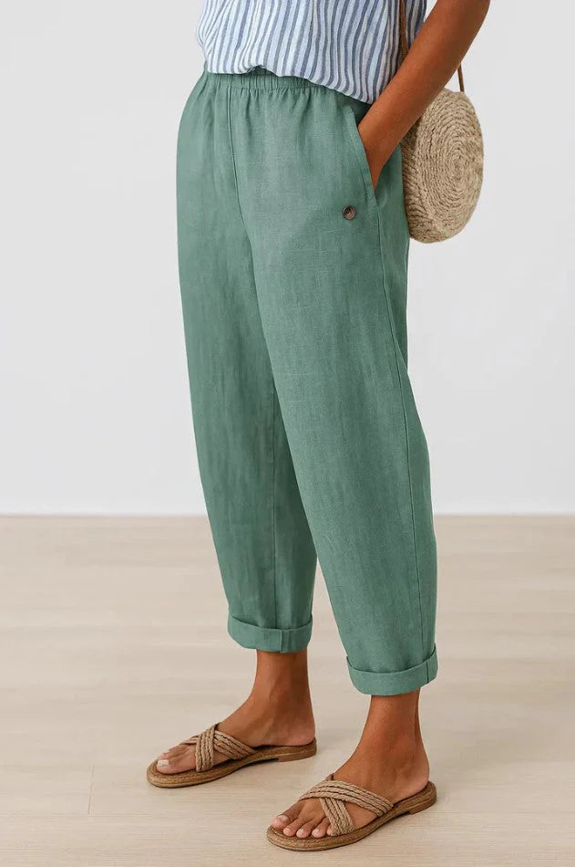 Alexia | Timeless Linen-Cotton Trousers