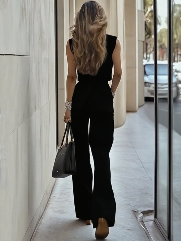 Regan | Double Patch Pocket Sleeveless Suit