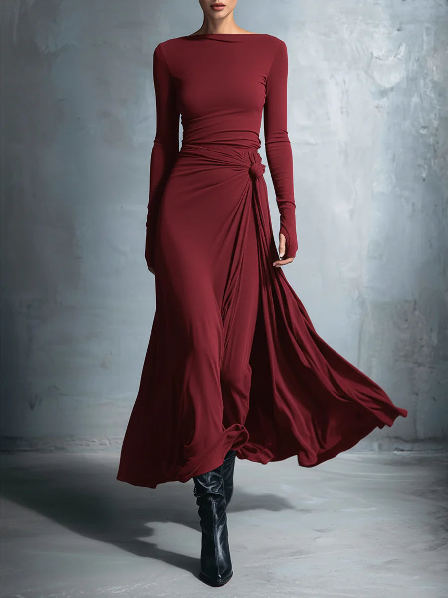 Wanda | Exquisite Stretch Polyester-Cotton Dress