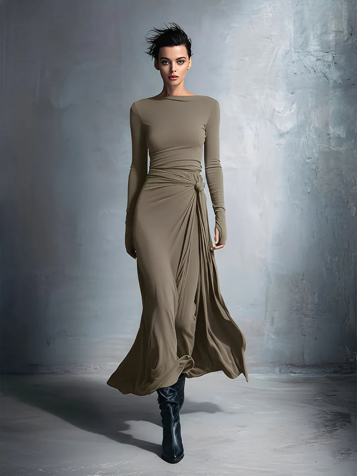 Wanda | Exquisite Stretch Polyester-Cotton Dress