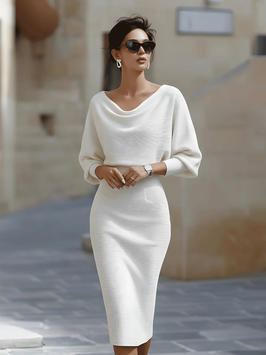 Annelise | Draped Batwing Dress