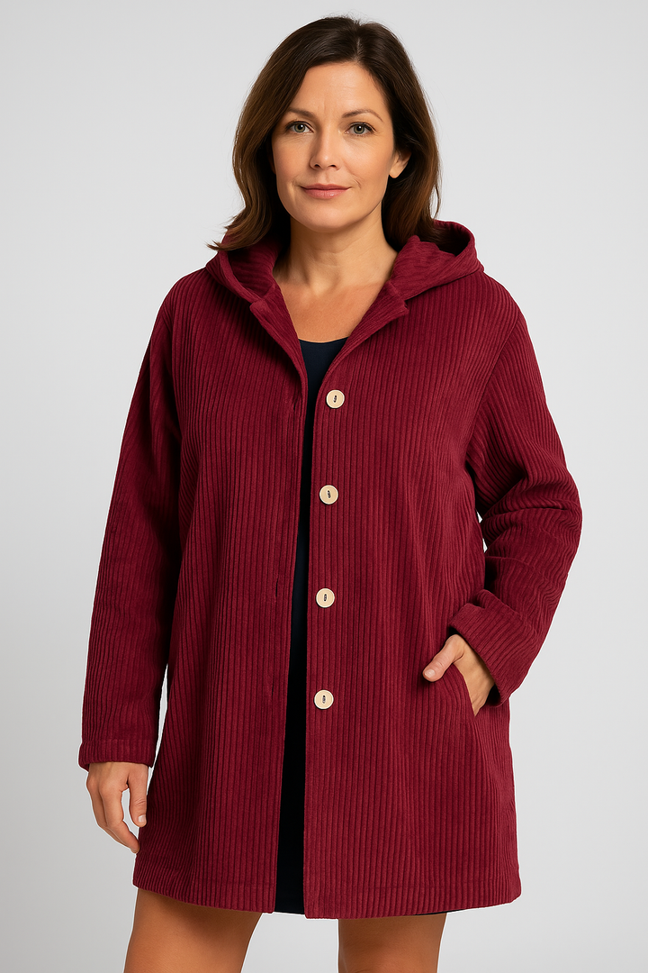 Aurelia Corduroy Hooded Jacket