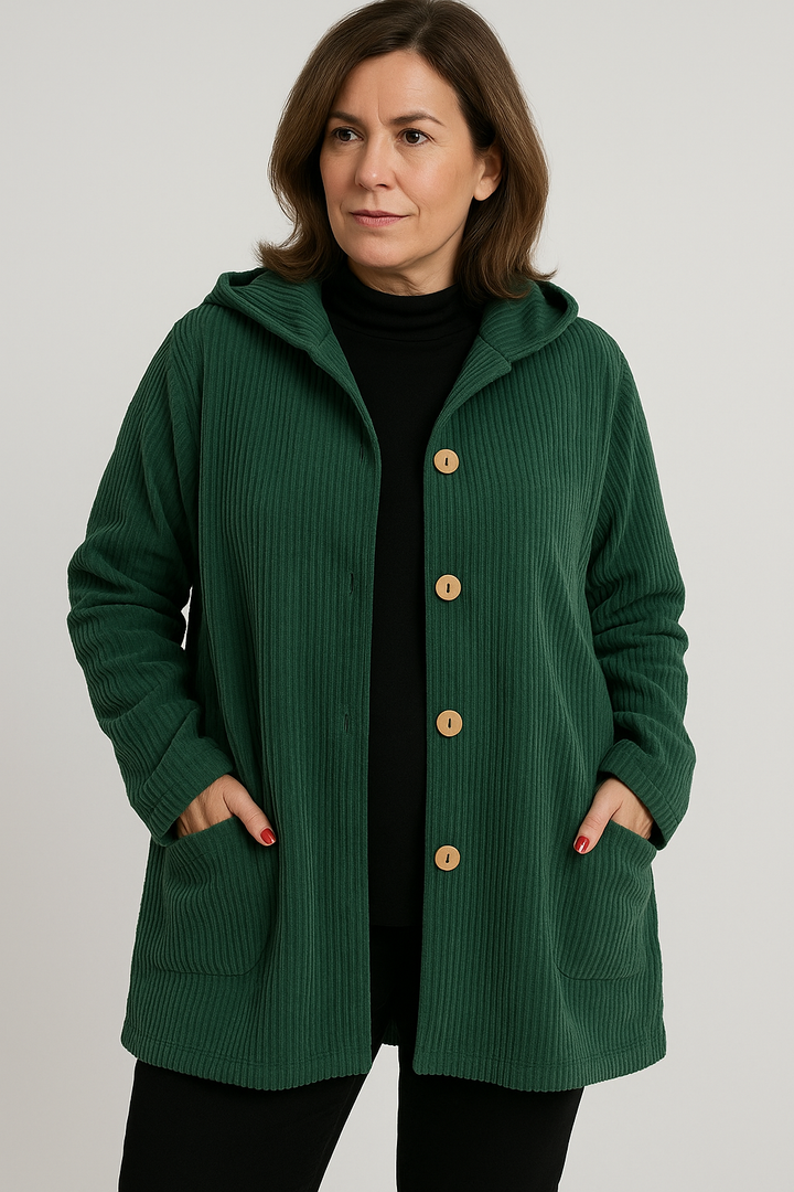 Aurelia Corduroy Hooded Jacket