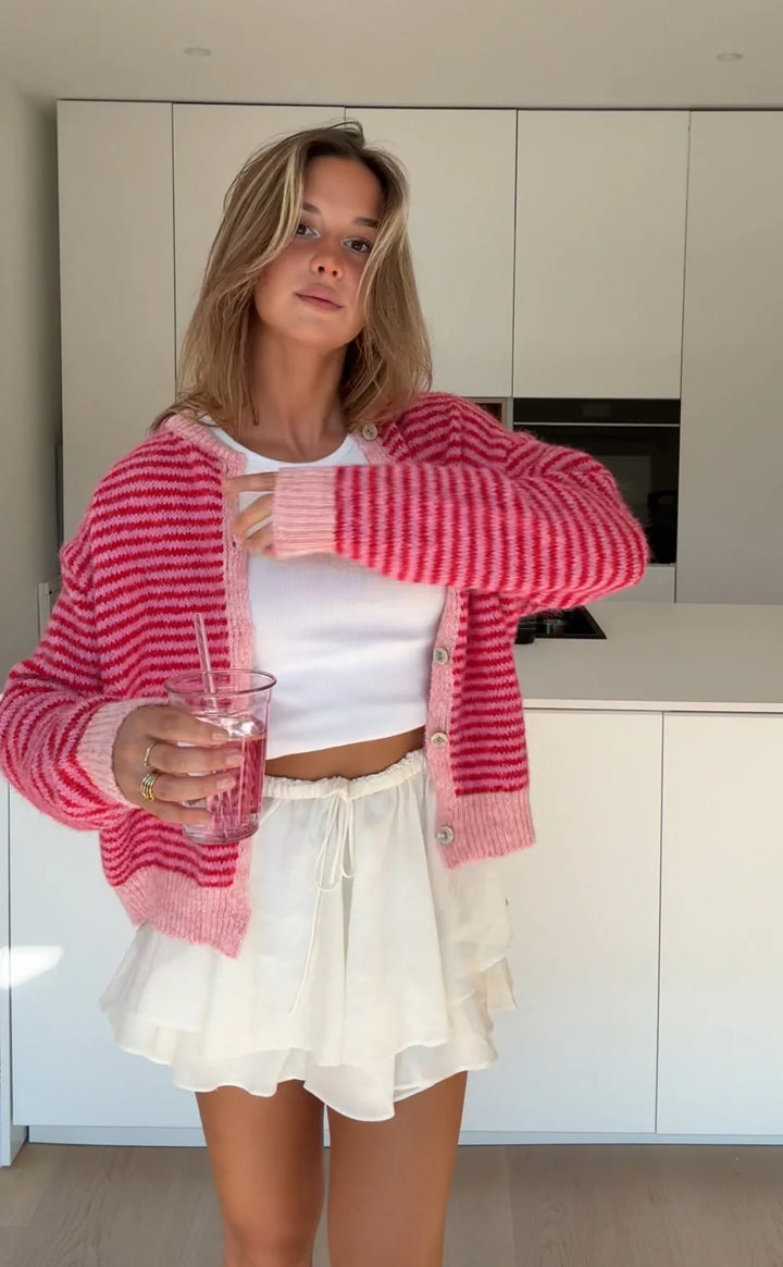 Stella | Soft Striped Cardigan