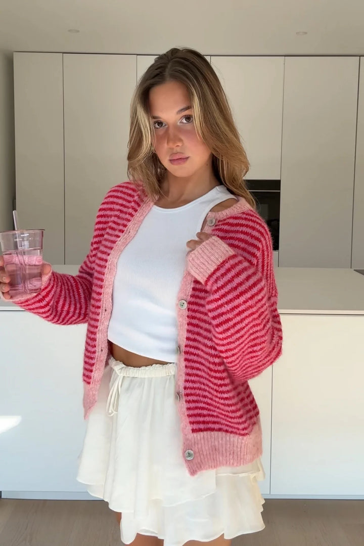 Stella | Soft Striped Cardigan