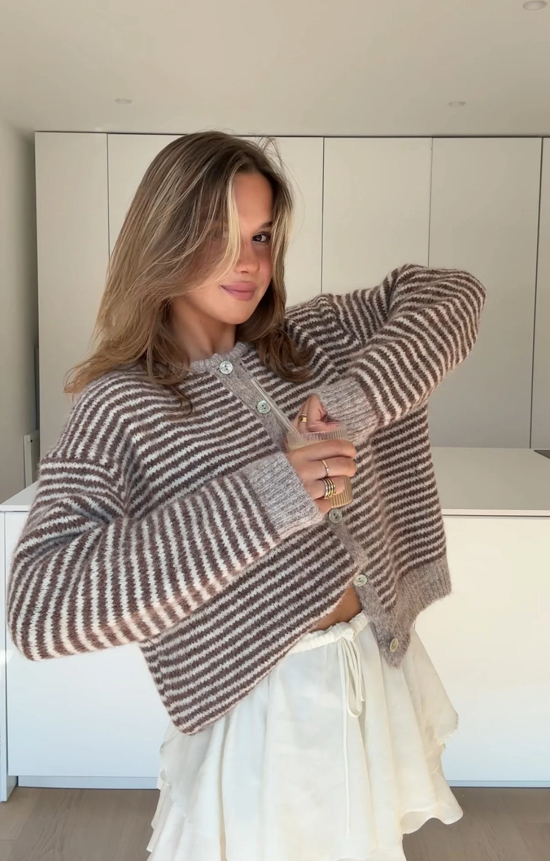 Stella | Soft Striped Cardigan