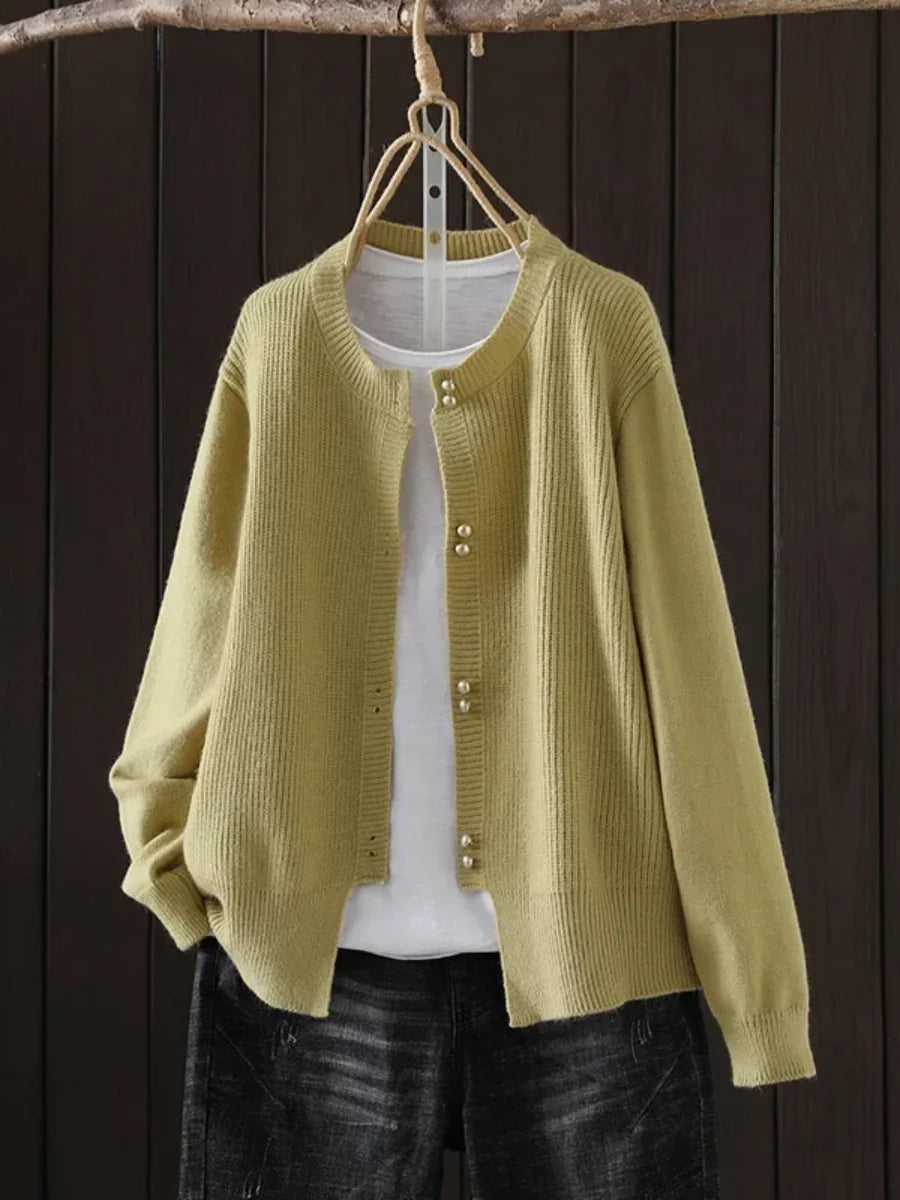 Daphne | Pearl-Button Cardigan