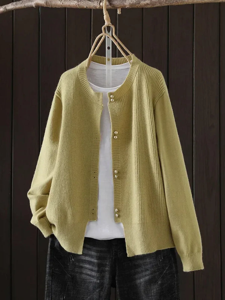 Daphne | Pearl-Button Cardigan
