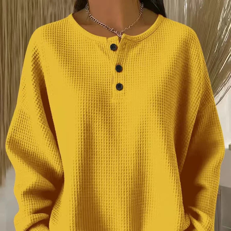 Marlene | Waffle Knit Sweatshirt