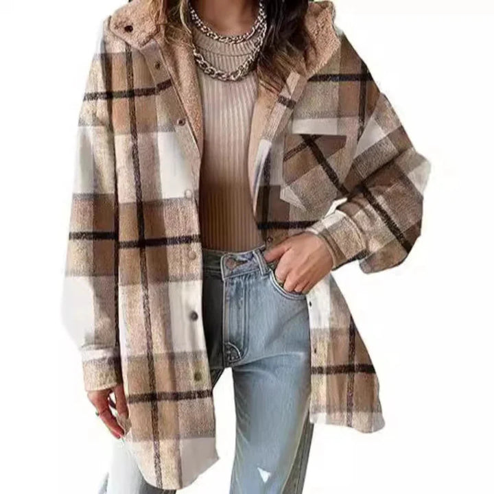 Angeli | Women's Soft Plaid Jacket
