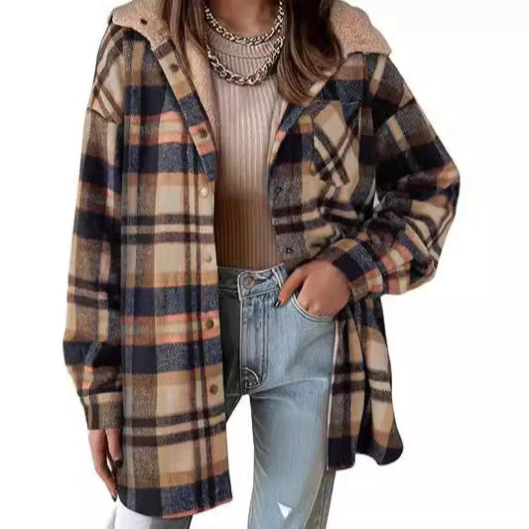 Angeli | Women's Soft Plaid Jacket