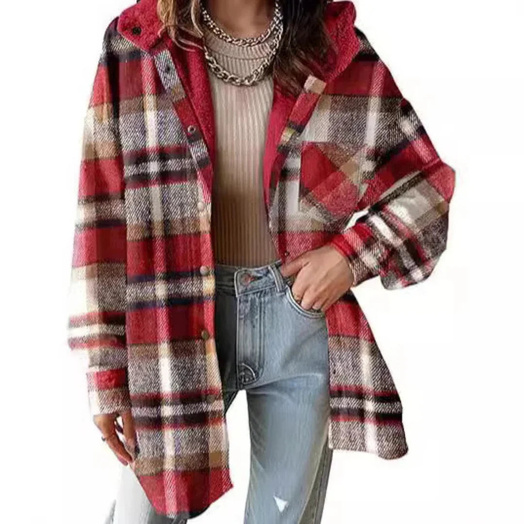 Angeli | Women's Soft Plaid Jacket
