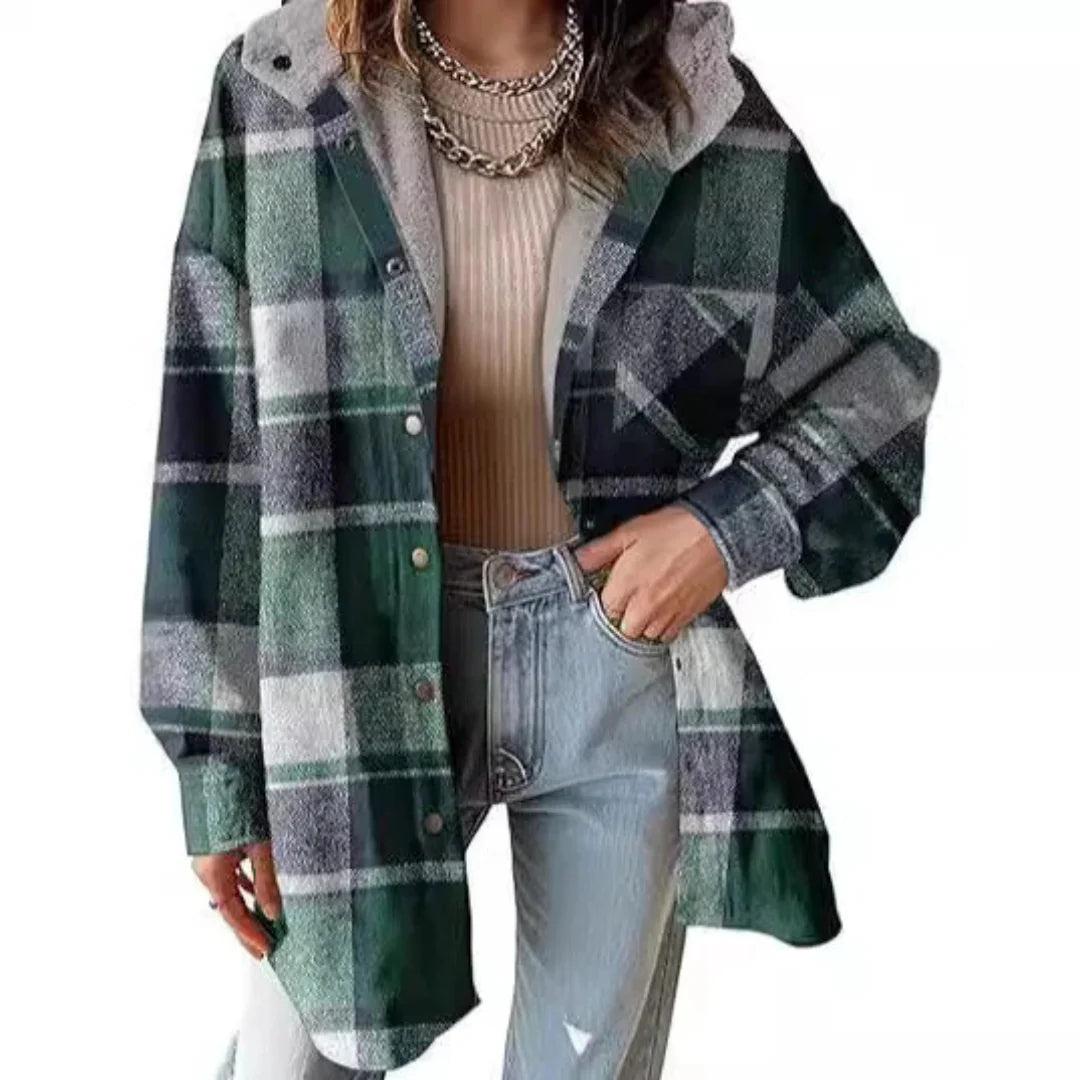 Angeli | Women's Soft Plaid Jacket