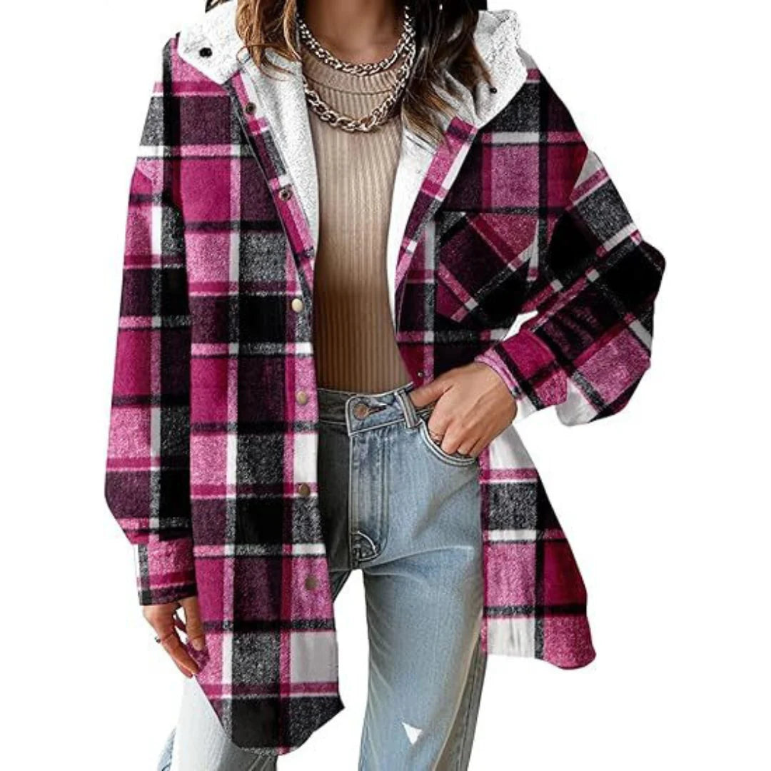 Angeli | Women's Soft Plaid Jacket
