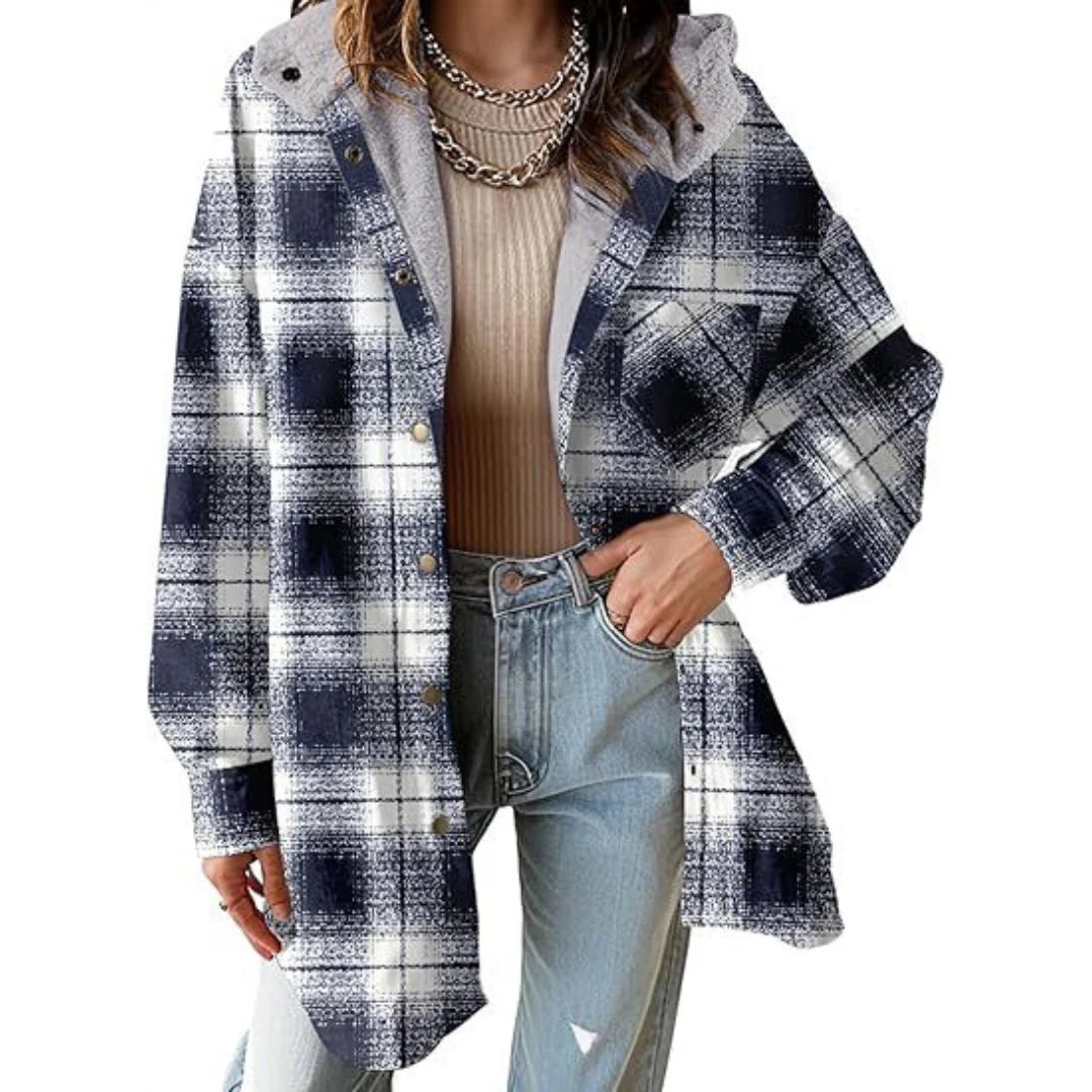 Angeli | Women's Soft Plaid Jacket