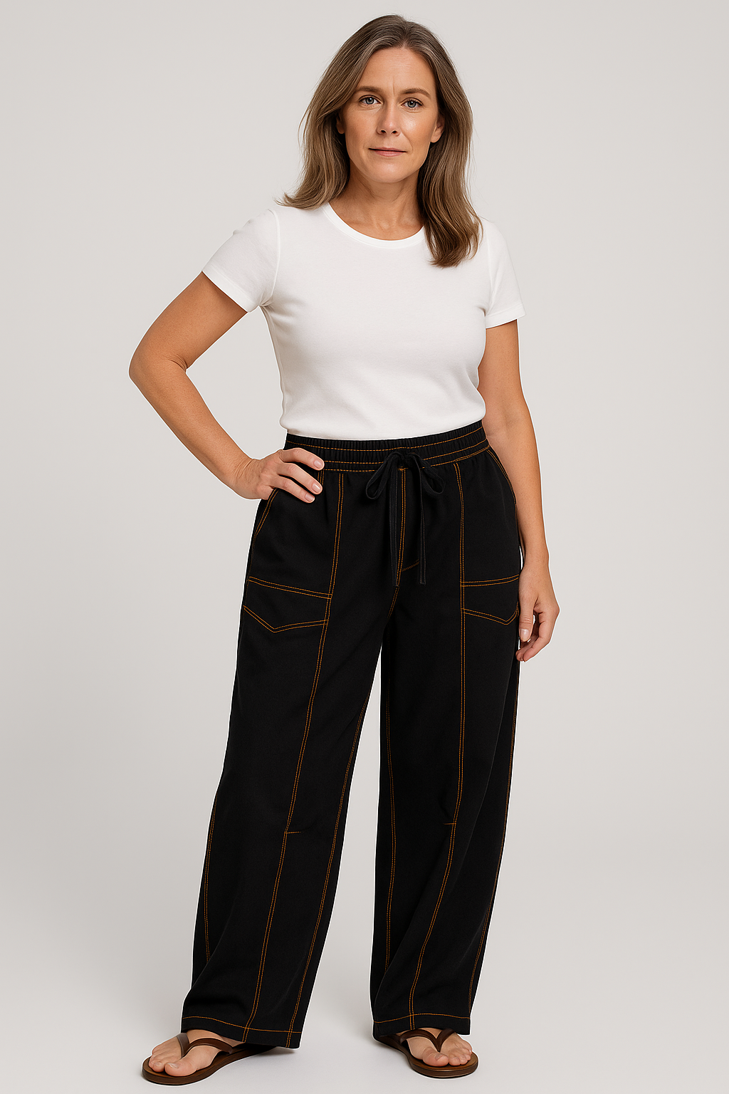 Carina Relaxed Fit Wide Leg Pants