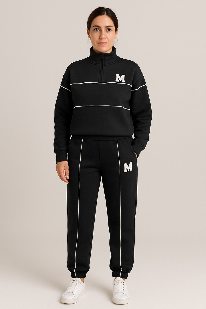 Casual sweatshirt 2-piece set with stripes