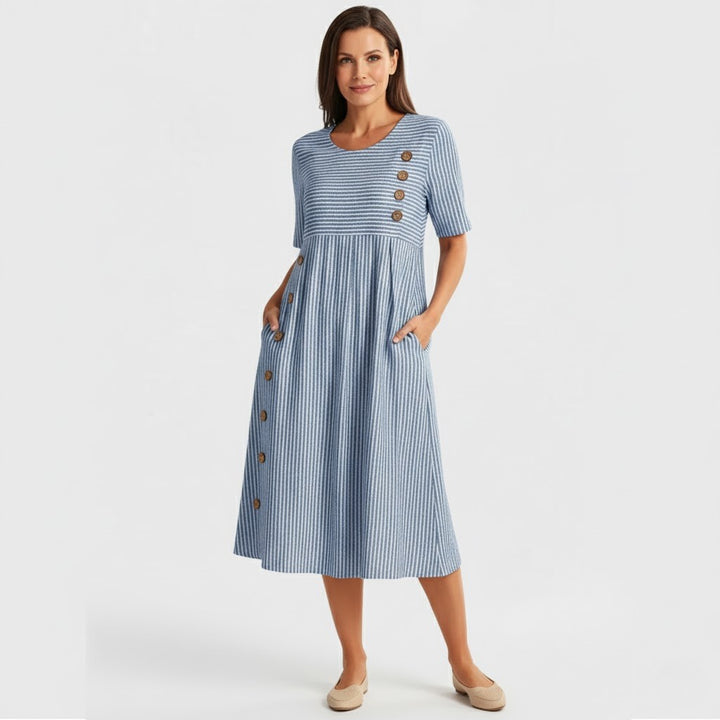 Celestina | Striped Midi Dress