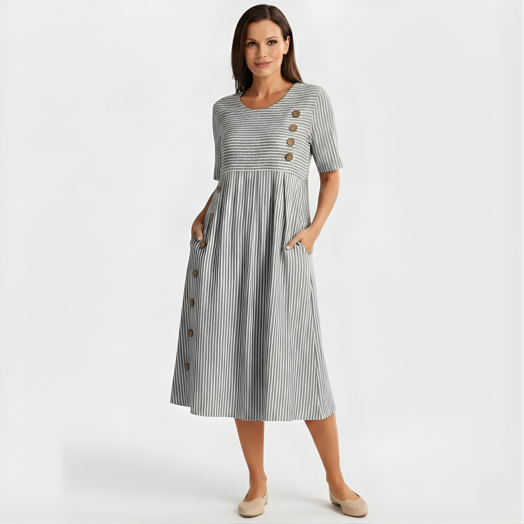 Celestina | Striped Midi Dress