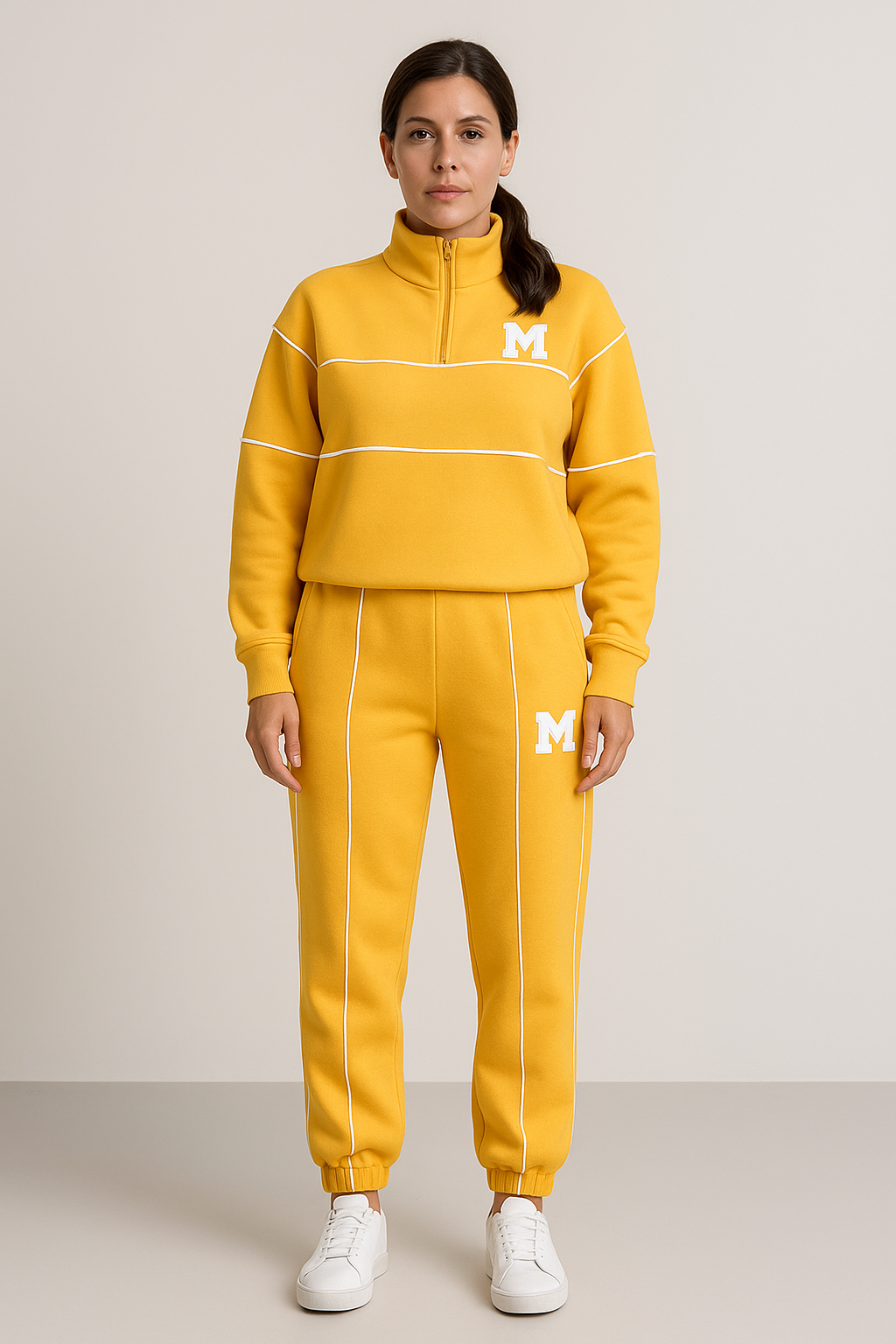 Casual sweatshirt 2-piece set with stripes