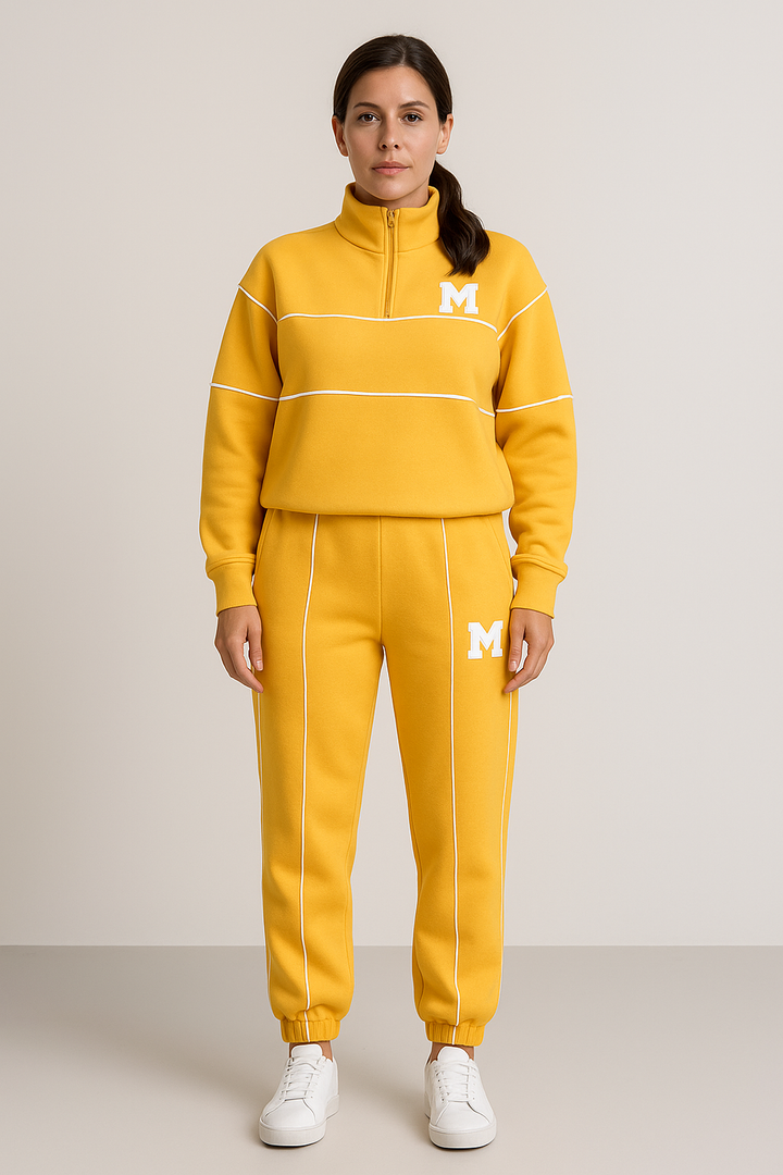 Casual sweatshirt 2-piece set with stripes