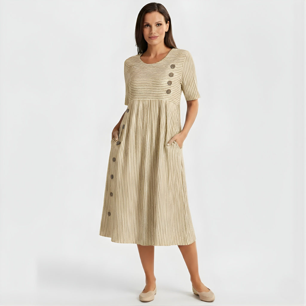 Celestina | Striped Midi Dress