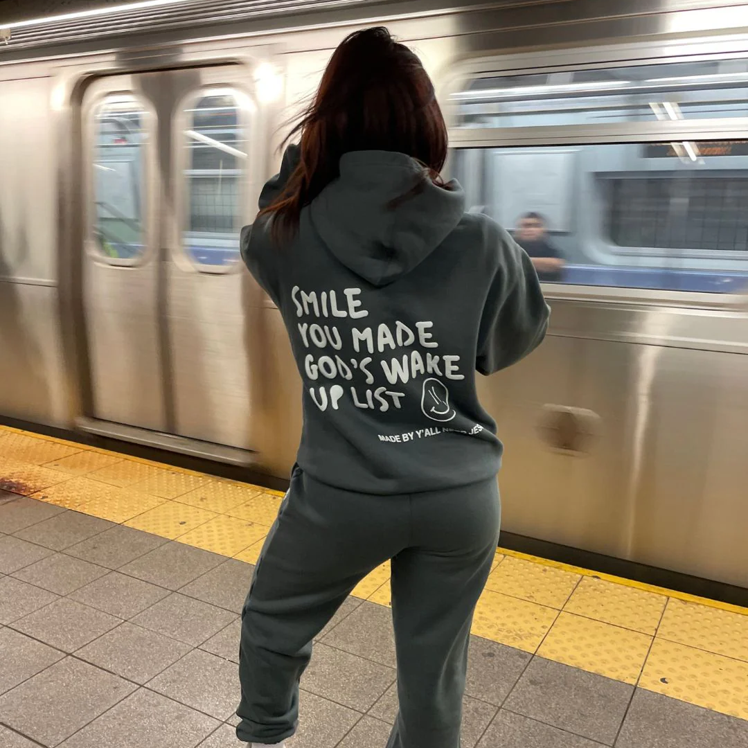 "SMILE" Puff Hoodie